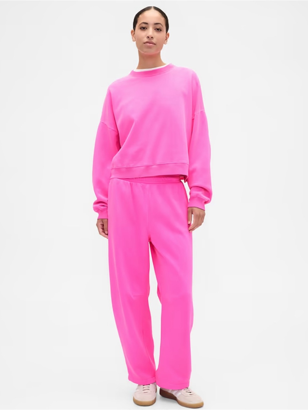 GAP Women's Hot Pink Relaxed Track Joggers and Top set. Joggers S, top XS